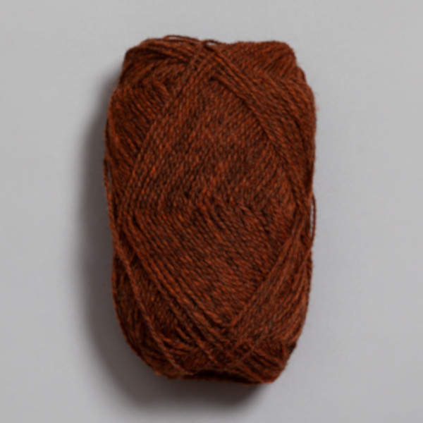 Finullgarn - Mørk oransje mørkmelert (4121)