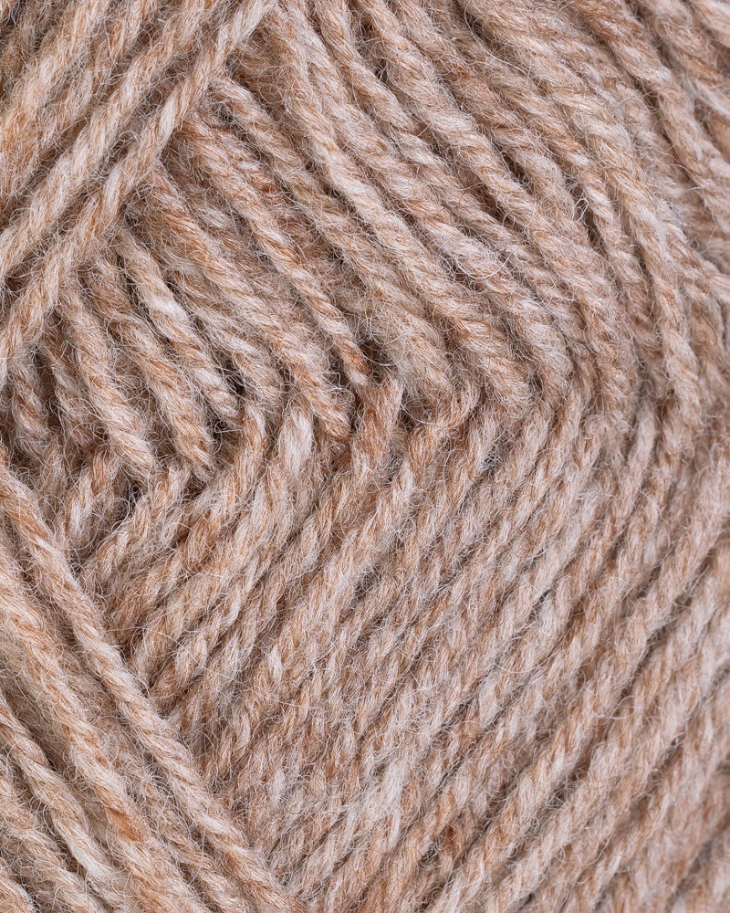 3-tråds strikkegarn - Beige melert (106)