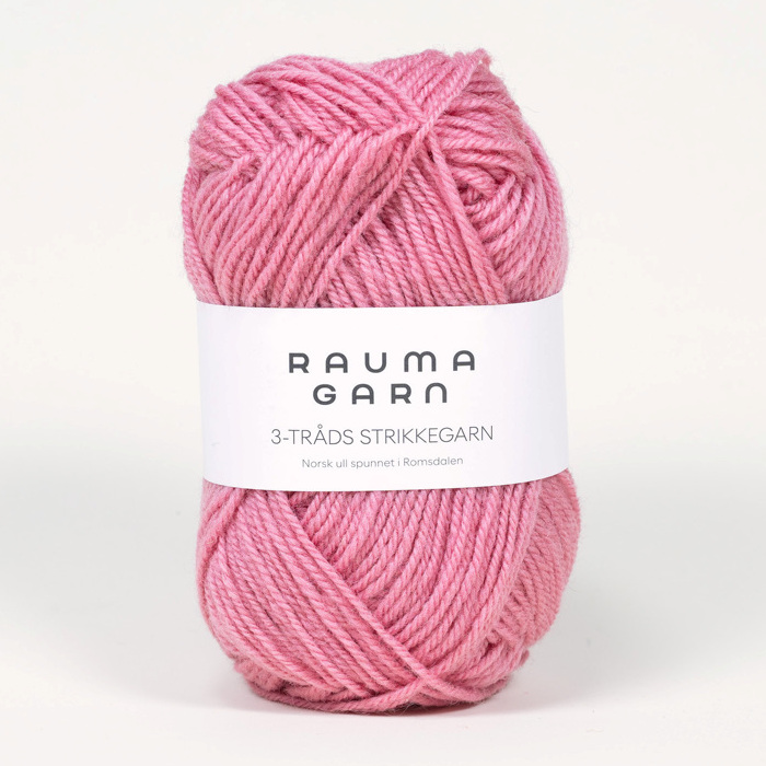 3-tråds strikkegarn - Gammelrosa (571)