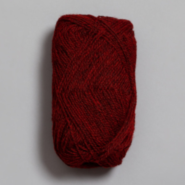 Finullgarn - Rød mørkmelert (4120)