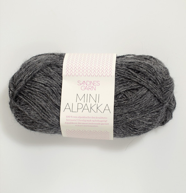 Mini Alpakka - Dunkelgrau meliert (1053)