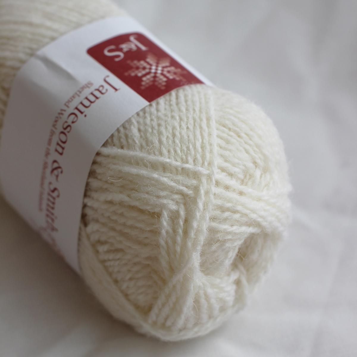 2ply Jumper Weight - 1 (Bleached/Optic White)