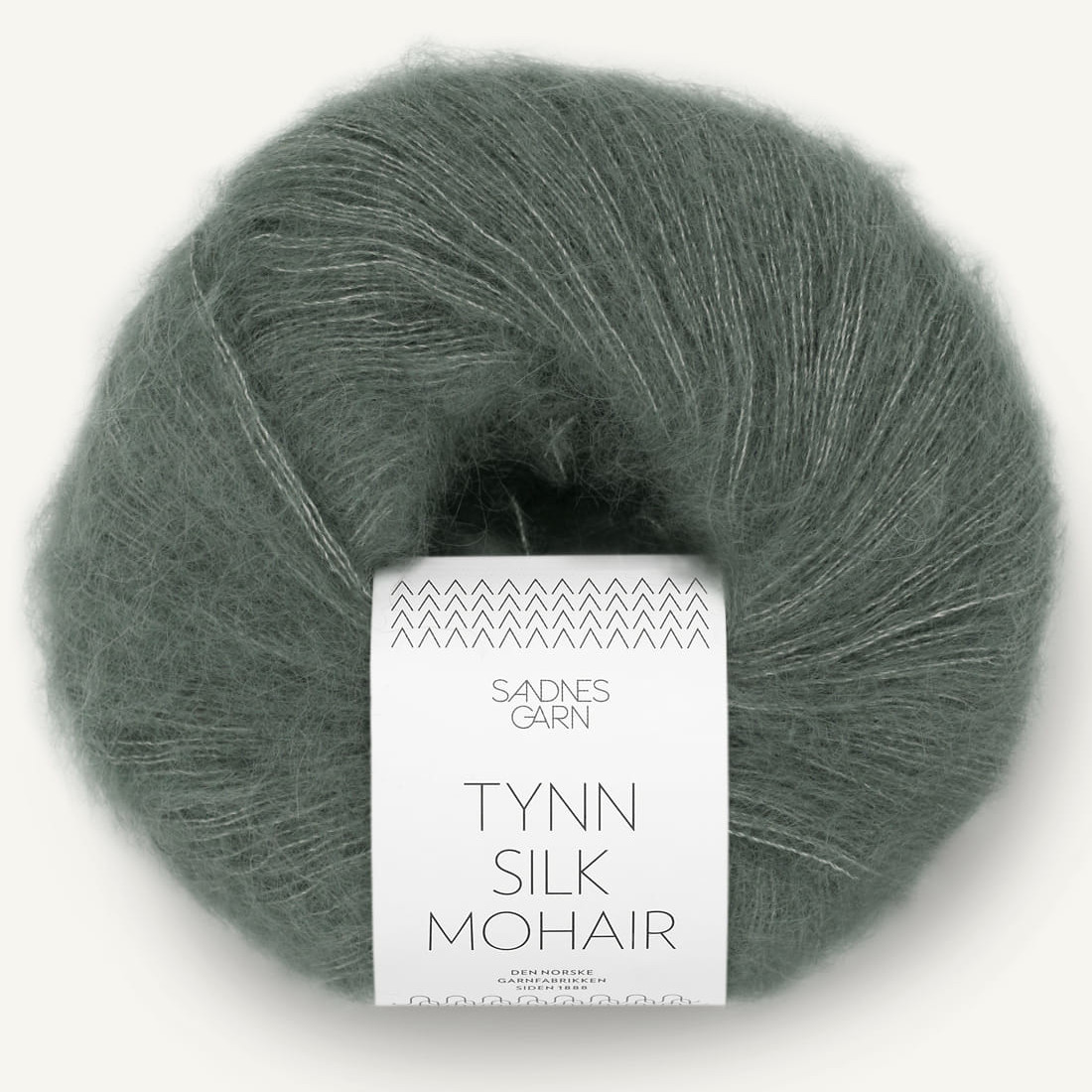 Tynn Silk Mohair - Støvet Olivengrønn (9071)