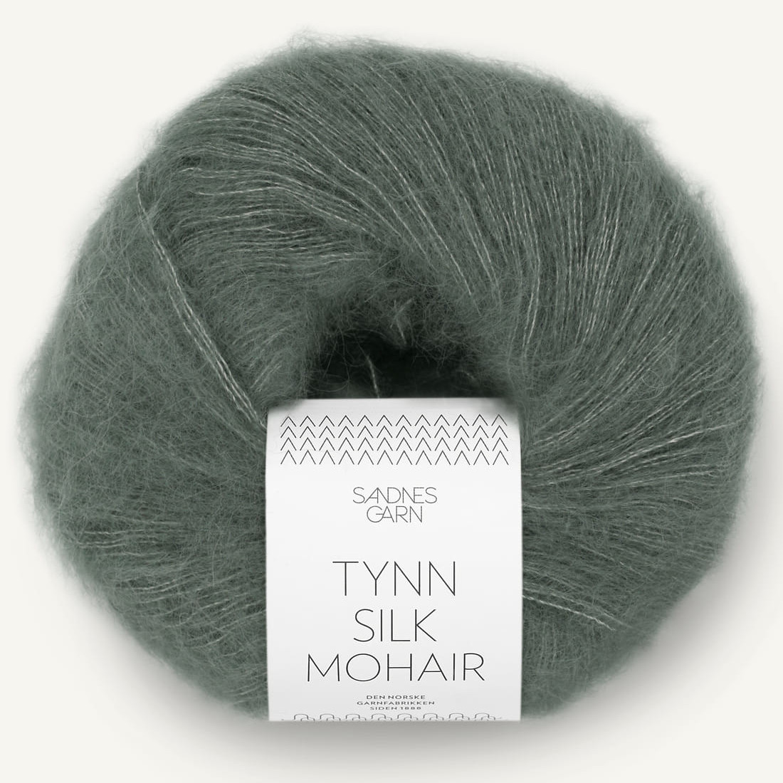 Tynn Silk Mohair - 9071 (Støvet Olivengrønn)