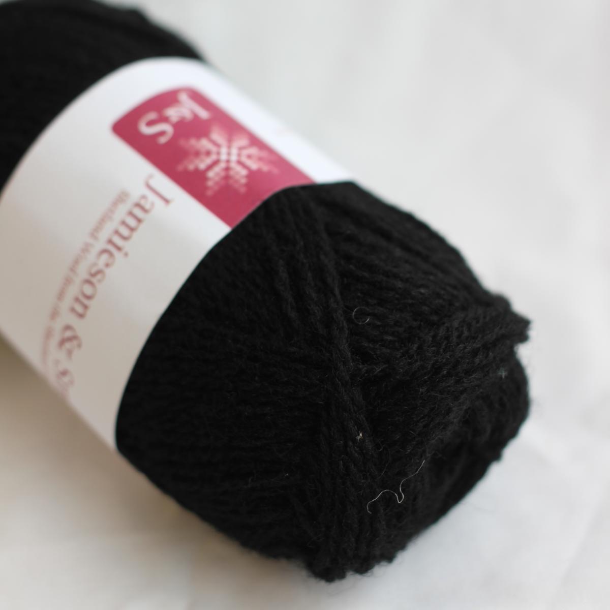 2ply Jumper Weight - 77 (Dyed Black)